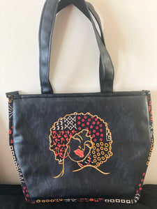Afro Vibes 2 - Leather & Ankara Bag