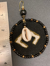 Load image into Gallery viewer, Mudcloth with Cowrie Earrings
