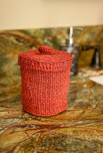Load image into Gallery viewer, Red Sisal Lidded Container Basket
