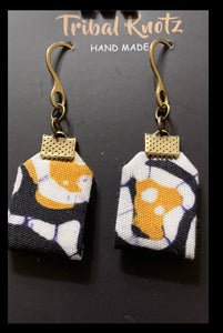 Batik Earrings- Yellow & Black