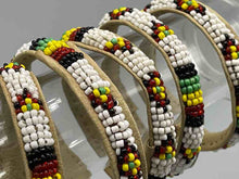 Load image into Gallery viewer, White Beaded Leather Bracelet
