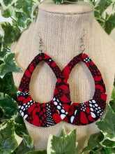 Load image into Gallery viewer, Red Ankara Earrings
