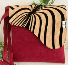 Load image into Gallery viewer, RED with Black stripes-Crossbody Bag, Medium
