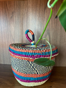 Yaa Lidded Basket