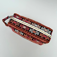Load image into Gallery viewer, Handwoven &amp; Spill Proof Cosmetic Travel Bag- Diamonds
