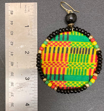 Load image into Gallery viewer, Green Kente Earrings
