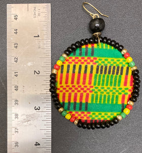 Green Kente Earrings