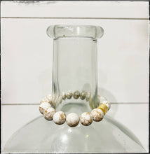 Load image into Gallery viewer, White Gold Lace Gemstone Bead Stretch Bracelet Jasper: 7”
