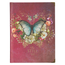 Load image into Gallery viewer, Pink Butterfly Hardcover Journal- Be Still Ps. 46:10
