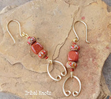 Load image into Gallery viewer, Rustic Jasper Beaded Earrings
