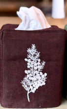 Load image into Gallery viewer, Mustard Color Linen Tissue Box Covers- Hand Embroidered
