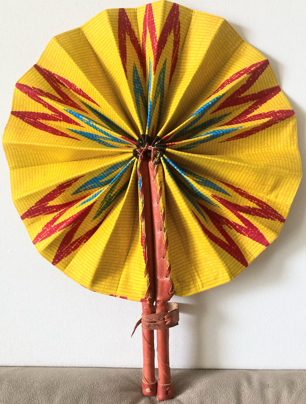 Yellow- Folding Hand Fan - Multi