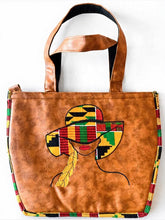 Load image into Gallery viewer, Kente Lady Leather Bag
