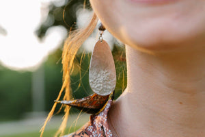 Ellipse Hammered Aluminum Earrings