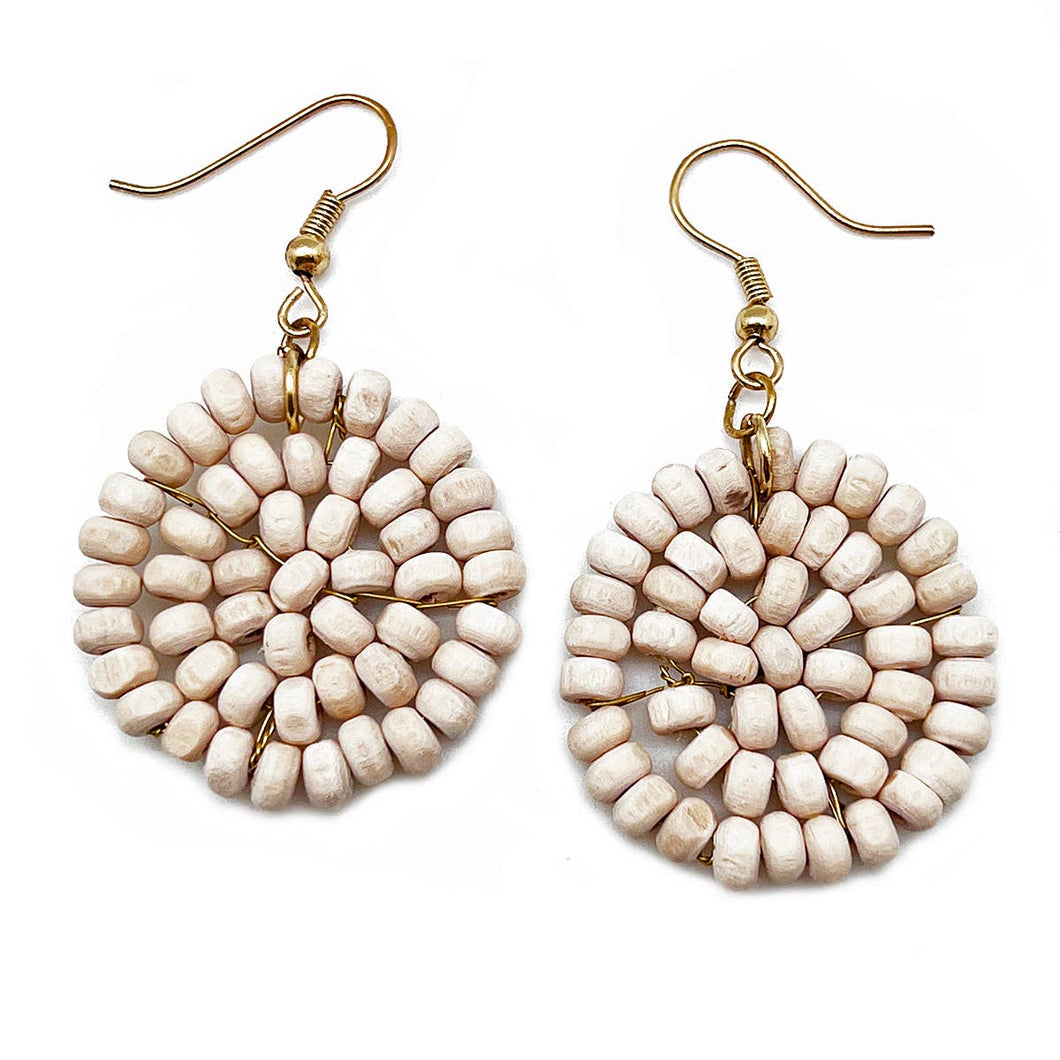 Sachi Chromatic Hues Circle Earrings  - Natural