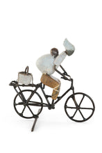 Load image into Gallery viewer, Zimbabwean Simple Life Stone &amp; Metal Babywearing Bicycle Sculpture
