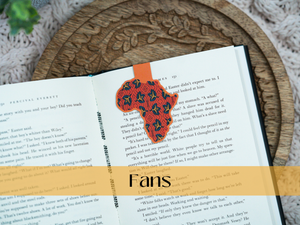 Ankara Print Africa Shaped Magnetic Bookmarks: Fans