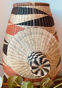 Teardrop Basket: Black, Rust & Natural