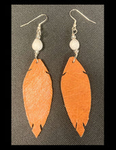 Load image into Gallery viewer, Leather Feather Earrings
