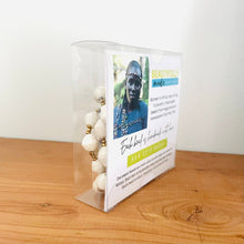 Load image into Gallery viewer, Kenyan White Paper Bead Necklace
