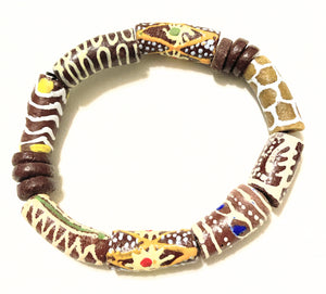 Krobo Stretch Bracelet (Brown)