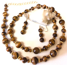 Load image into Gallery viewer, Tiger Eye Necklace Set
