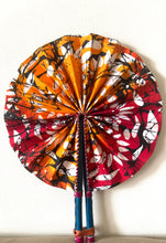 Load image into Gallery viewer, Folding Hand Fan - Red &amp; Orange
