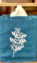 Load image into Gallery viewer, Mustard Color Linen Tissue Box Covers- Hand Embroidered
