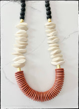 Load image into Gallery viewer, Coconut &amp; Wood Statement Boho Necklace
