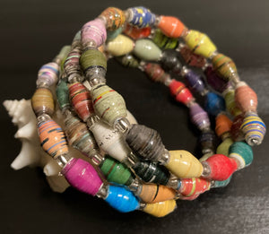 Paper Bead Spiral Bracelet