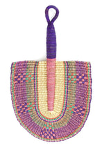 Load image into Gallery viewer, Lilac Berry Basket African Hand Fan
