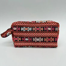 Load image into Gallery viewer, Handwoven &amp; Spill Proof Cosmetic Travel Bag- Diamonds
