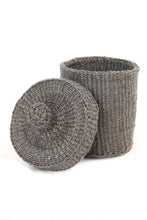 Load image into Gallery viewer, Gray Sisal Lidded Container Basket
