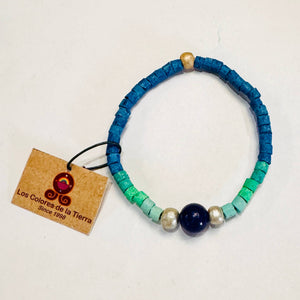 Lapis Lazuli Ceramic Beaded Bracelet