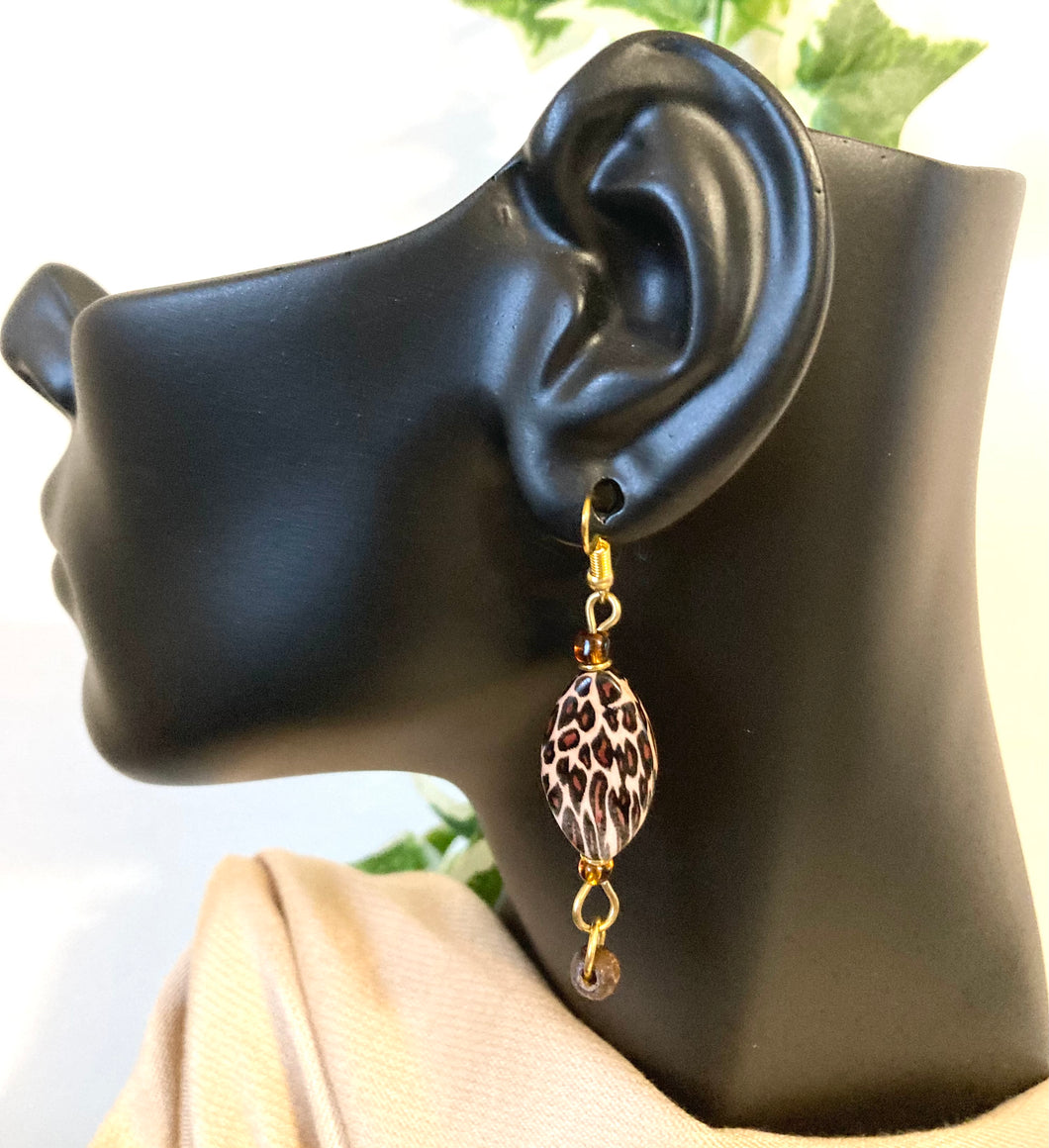 Leopard Porcupine Earrings