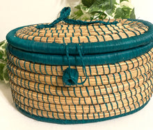 Load image into Gallery viewer, Turquoise Mukazi Basket
