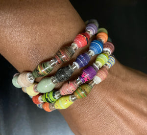 Paper Bead Spiral Bracelet