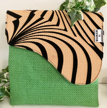 Load image into Gallery viewer, GREEN with Stripes- Crossbody Bag, Medium
