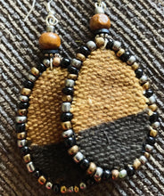 Load image into Gallery viewer, African Mudcloth Beaded Earrings
