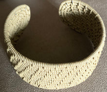 Load image into Gallery viewer, Cream Telephone Wire Cuff Bangles
