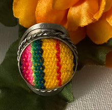 Load image into Gallery viewer, Aguayo Textile Ring-  Yellow
