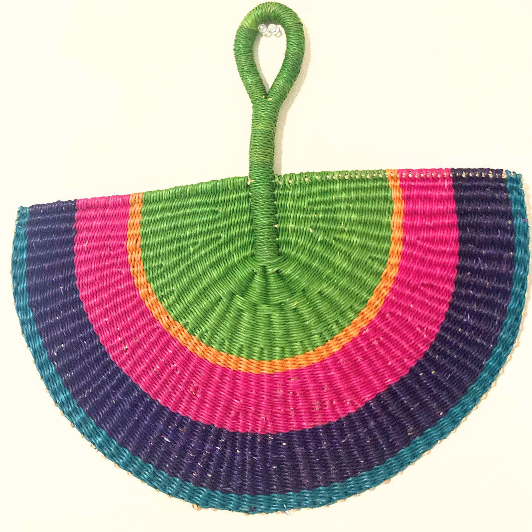 Half-Moon Hand Fan- Watermelon