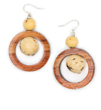 Load image into Gallery viewer, Cream Arlene Hoop Earrings
