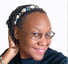 Load image into Gallery viewer, Cowrie Shell Beaded Headband
