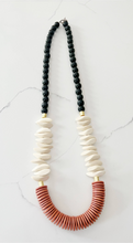 Load image into Gallery viewer, Coconut &amp; Wood Statement Boho Necklace
