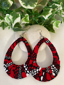 Red Ankara Earrings