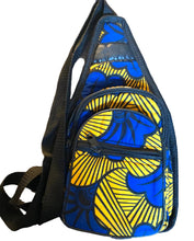 Load image into Gallery viewer, Blue Floral Sling Bag
