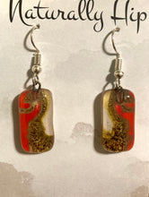 Load image into Gallery viewer, Glass Earrings- Red- I
