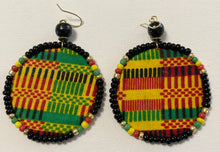 Load image into Gallery viewer, Green Kente Earrings
