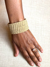 Load image into Gallery viewer, Cream Telephone Wire Cuff Bangles
